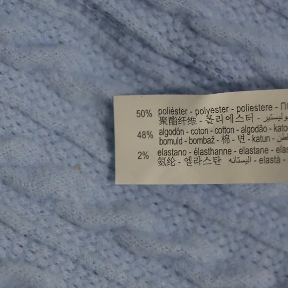 NWT Embroidered Blue Knit Top. - Picture 4 of 5